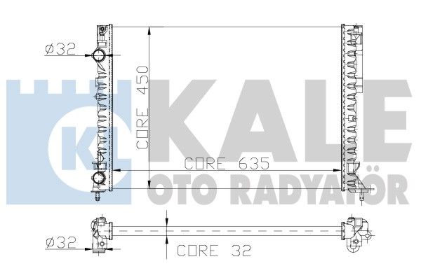 KALE OTO RADYATÖR Радиатор, охлаждение двигателя 162600